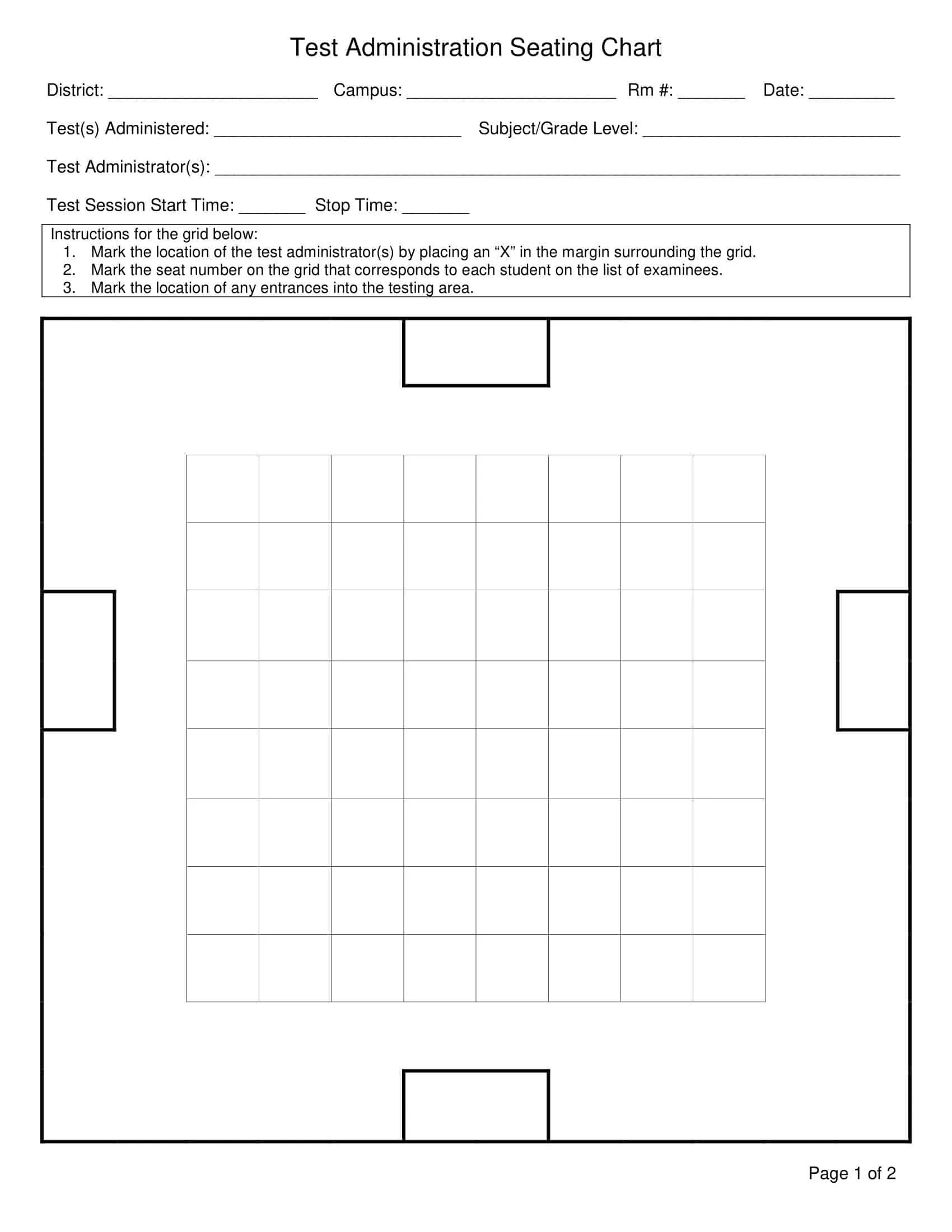 Seating Chart PDF Download Seating Chart PDF Download