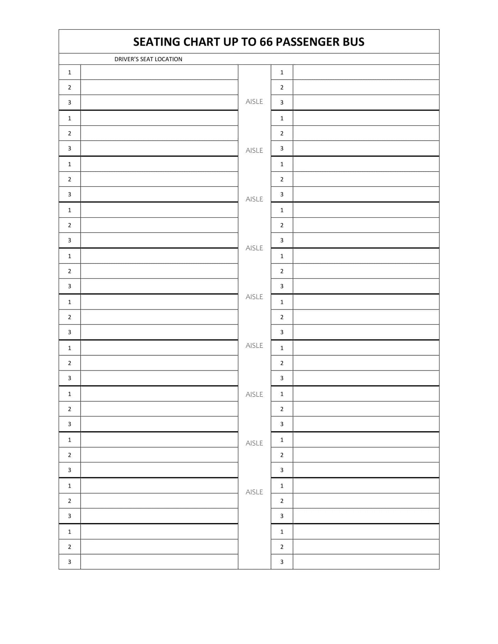 Seating Chart PDF Word Seating Chart PDF Word