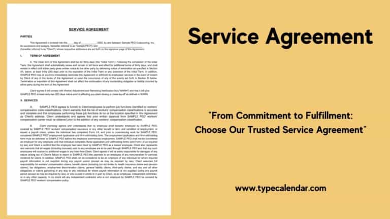 Free Printable Service Agreement Templates [PDF, Word]