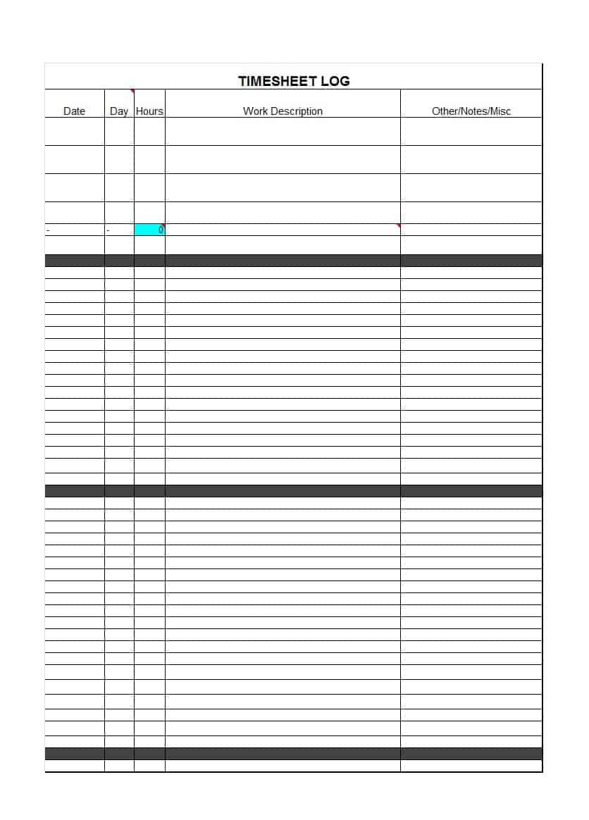 Simple Excel Timesheet Template Simple Excel Timesheet Template