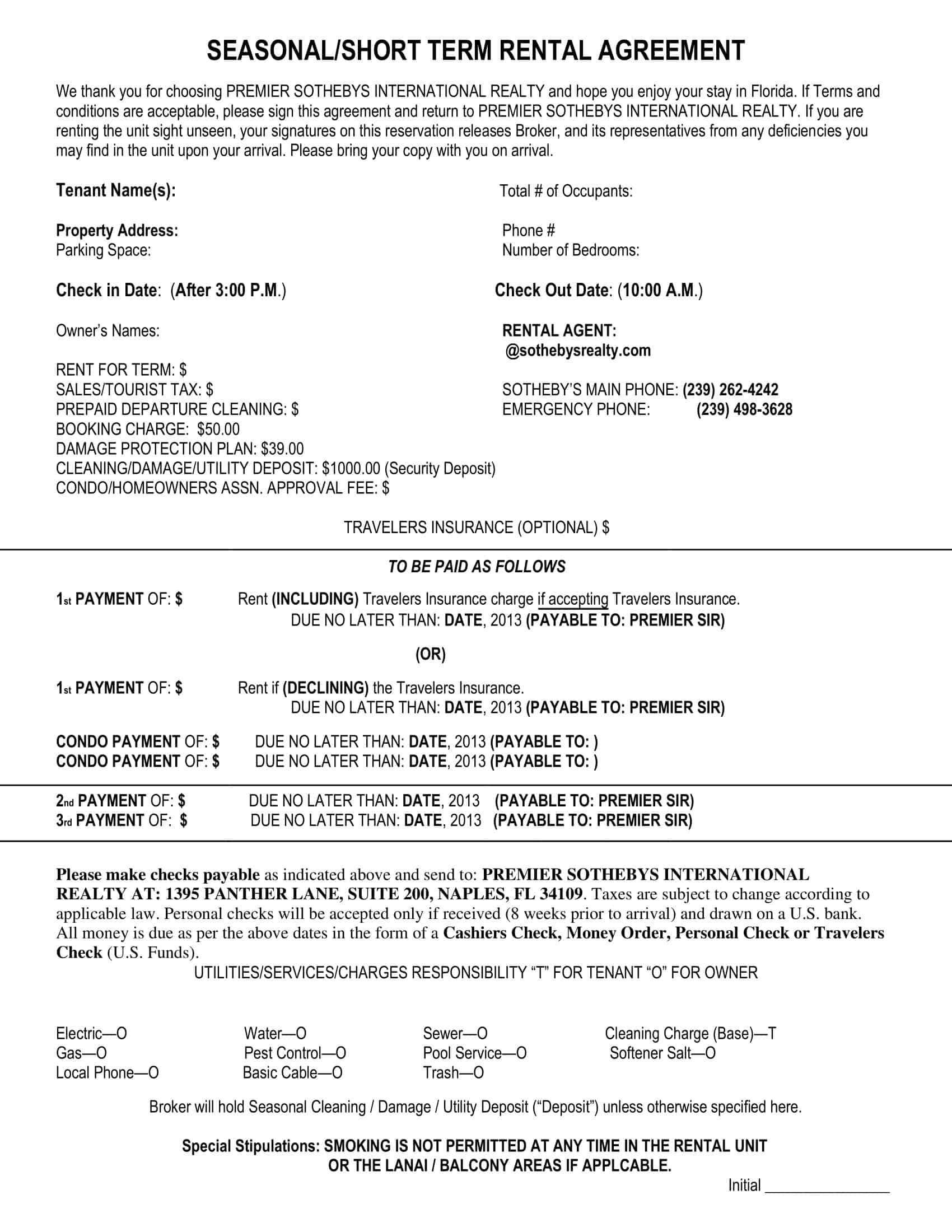 Simple Short Term Rental Agreement PDF Simple Short Term Rental Agreement PDF