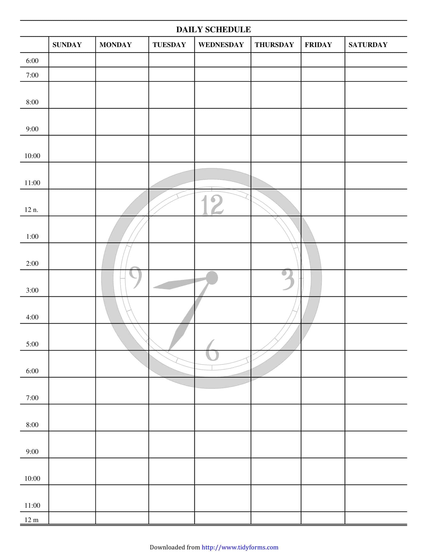 Template Excel Daily Planner Template Excel Daily Planner