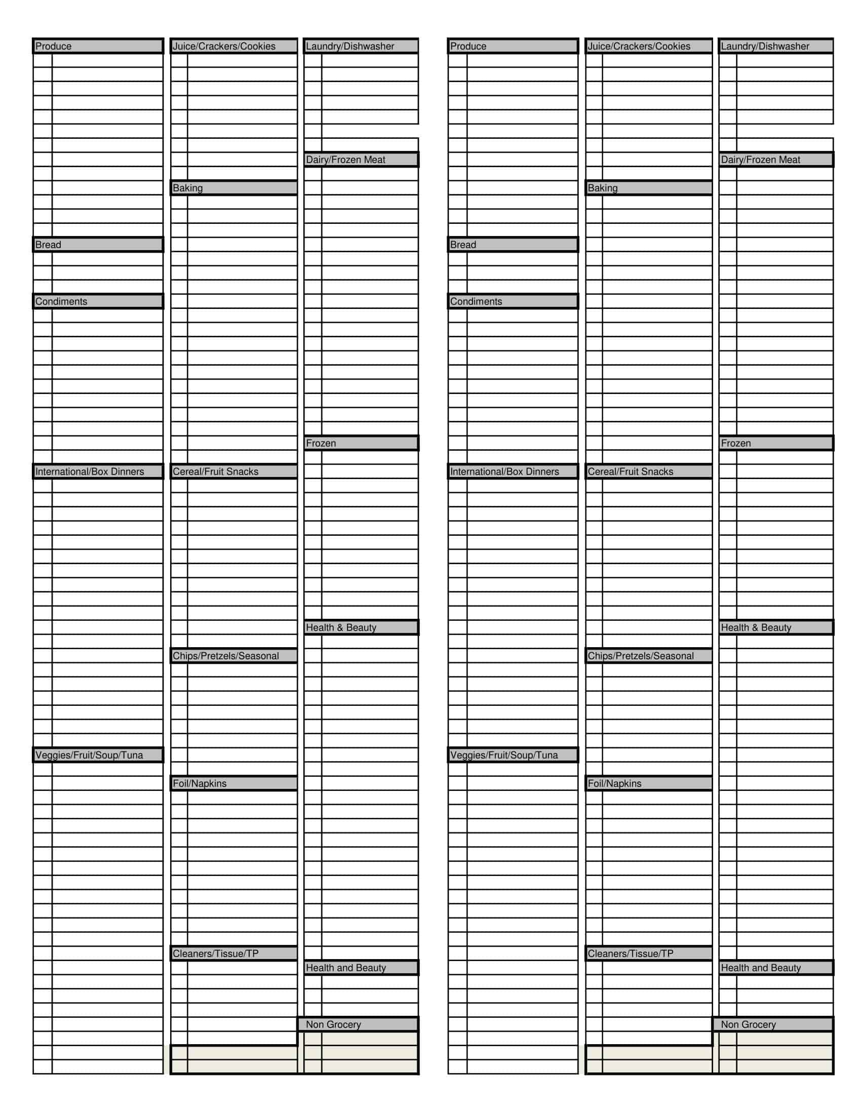 Ultimate Printable Grocery List Ultimate Printable Grocery List
