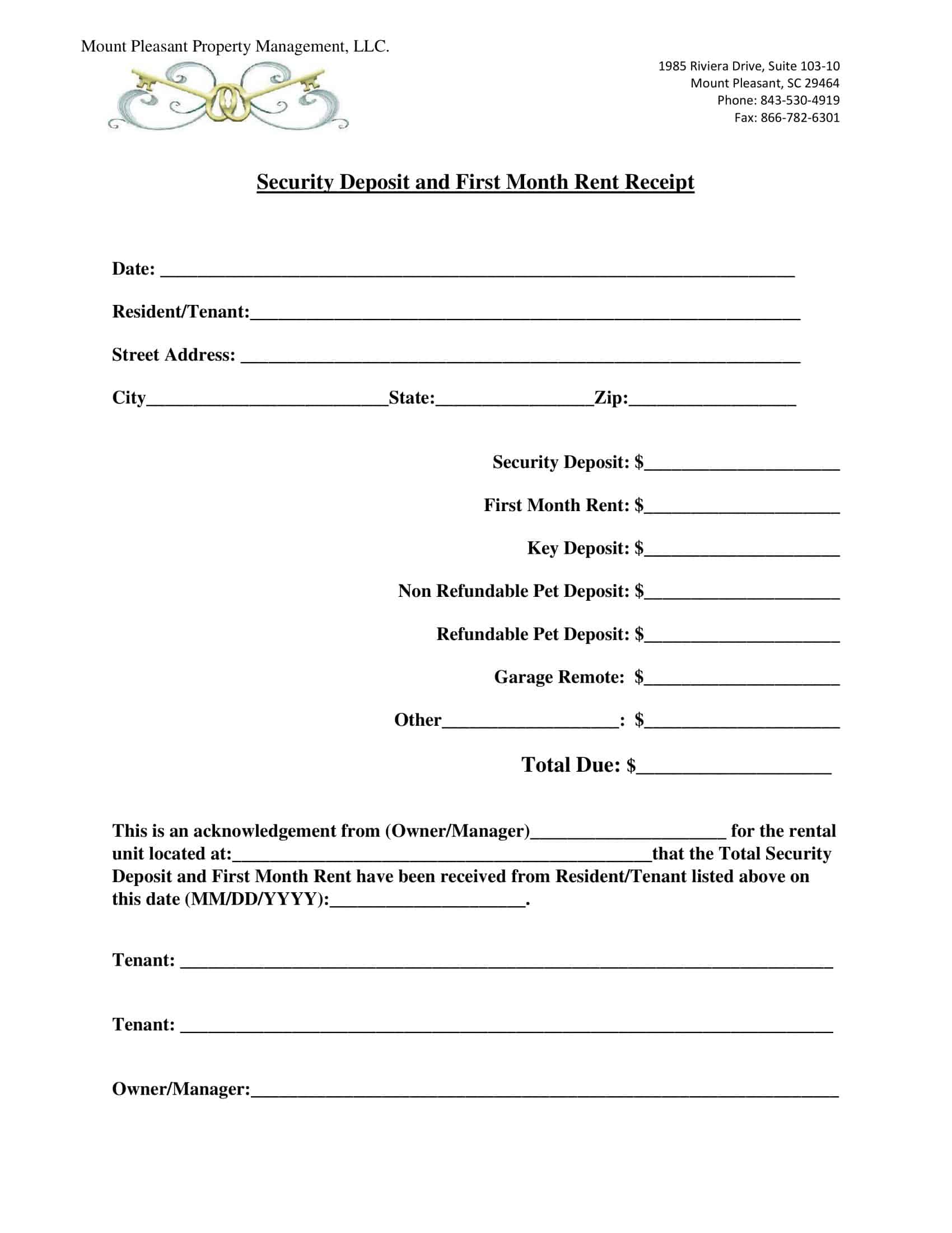 User-Friendly Rent Receipt Template User-Friendly Rent Receipt Template