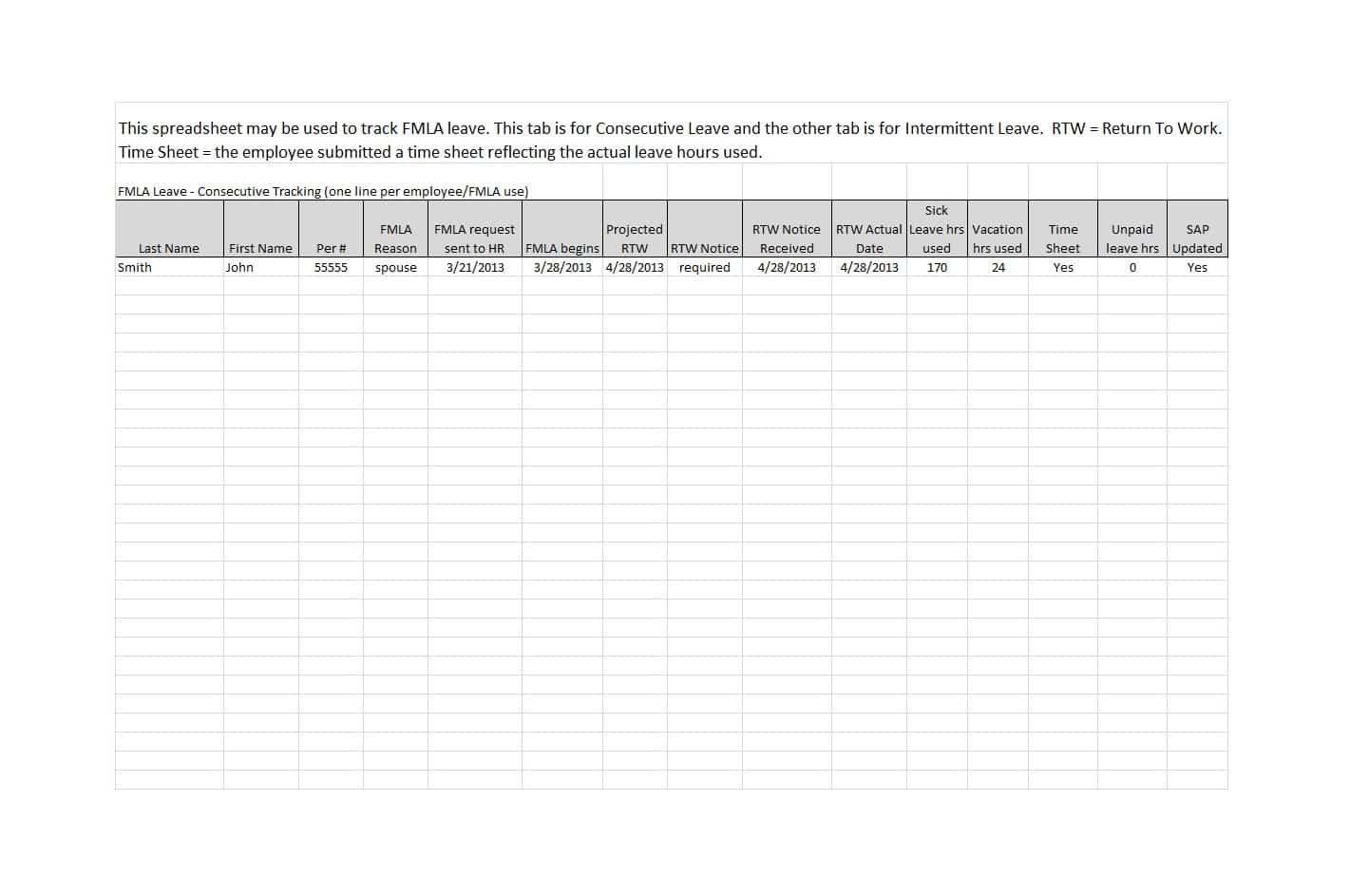 Free Printable Vacation Tracker Templates [Excel] Simple