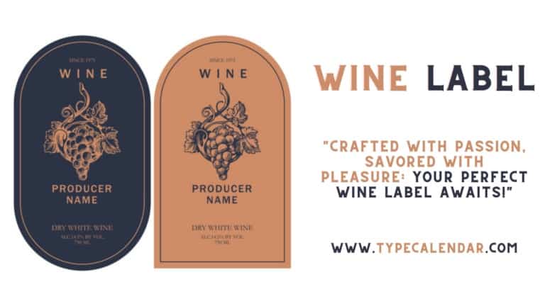 Free Printable Wine Label Templates [Word, PSD]