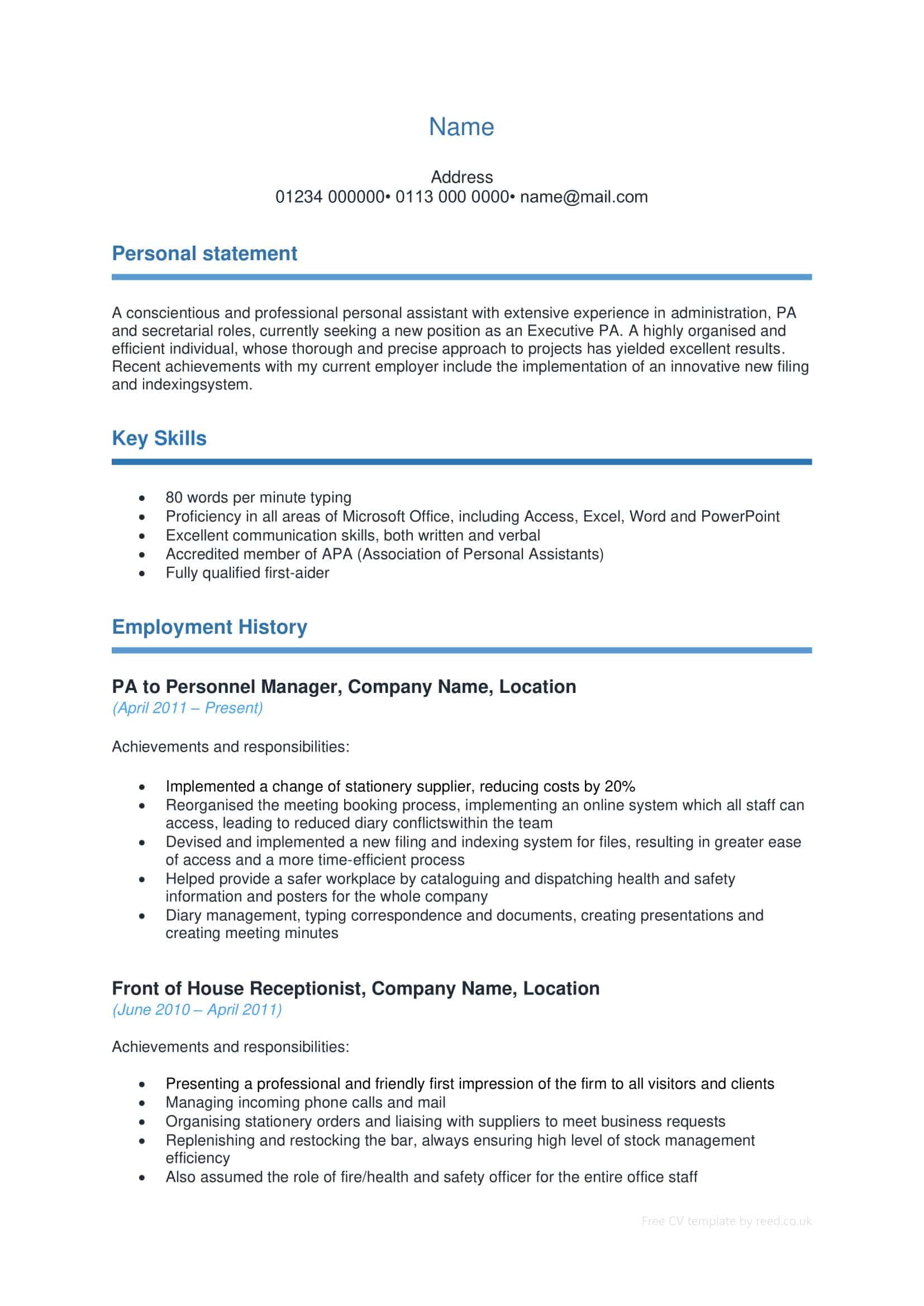 Word Document Curriculum Vitae Word Document Curriculum Vitae