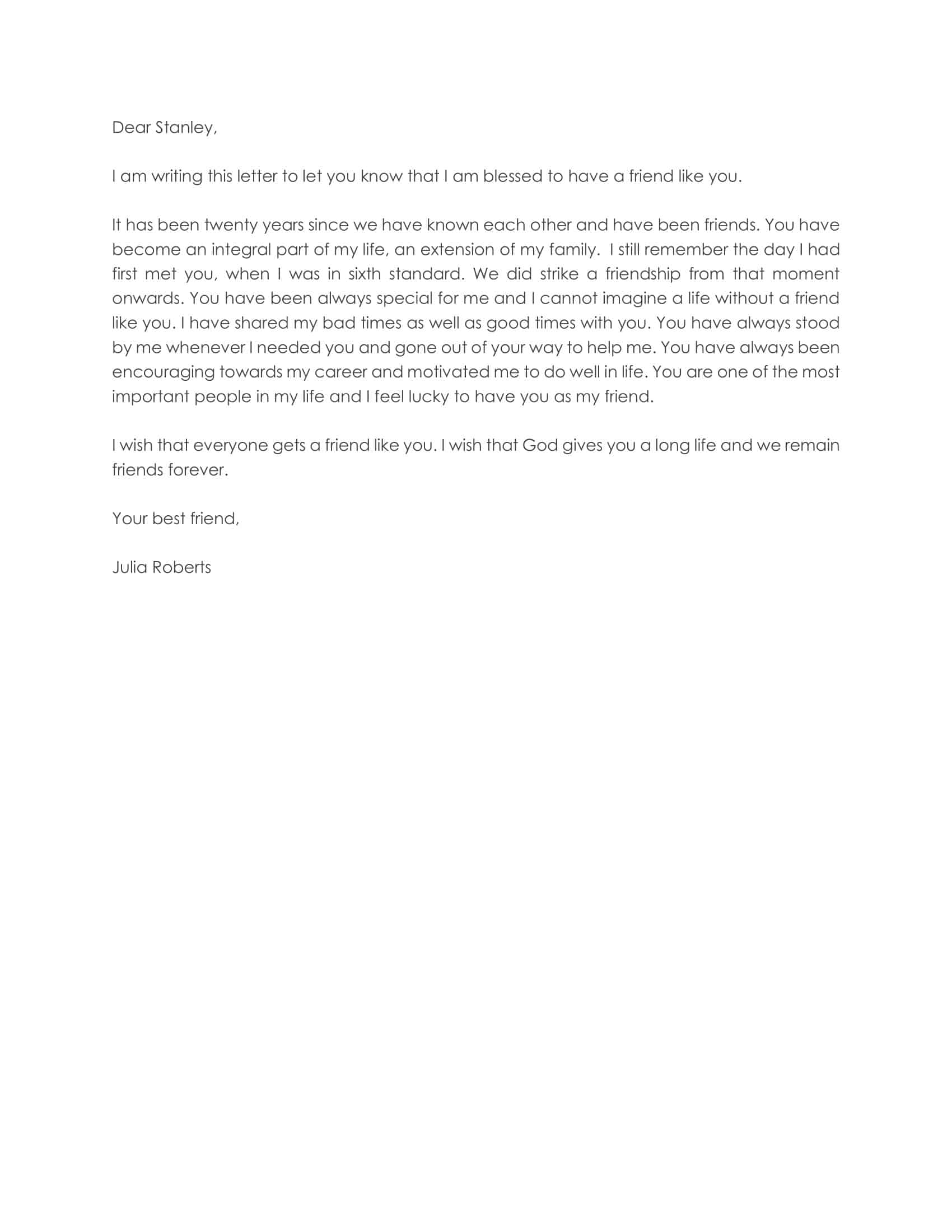 Word Document Friendly Letter Example Word Document Friendly Letter Example