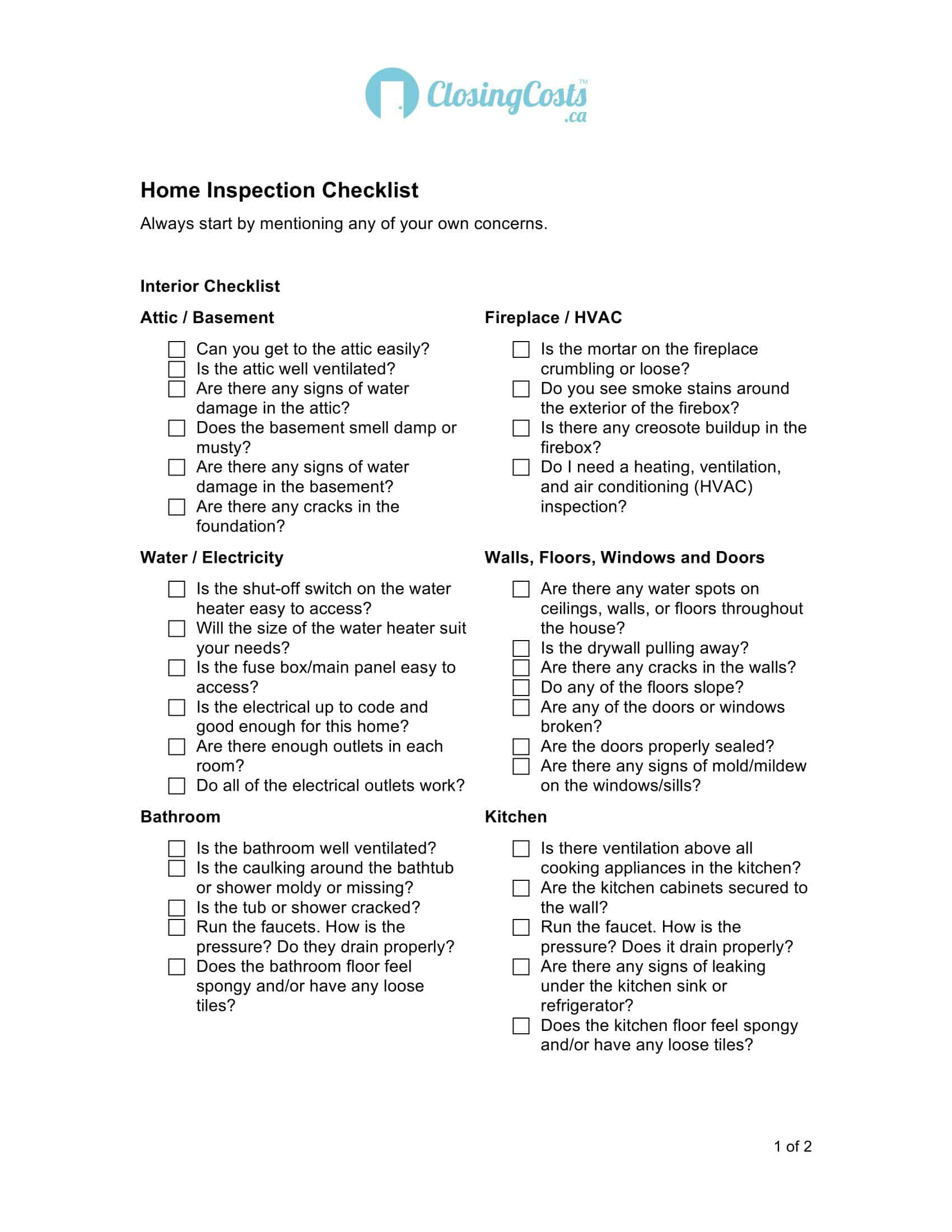 Word Document Home Inspection Form Word Document Home Inspection Form