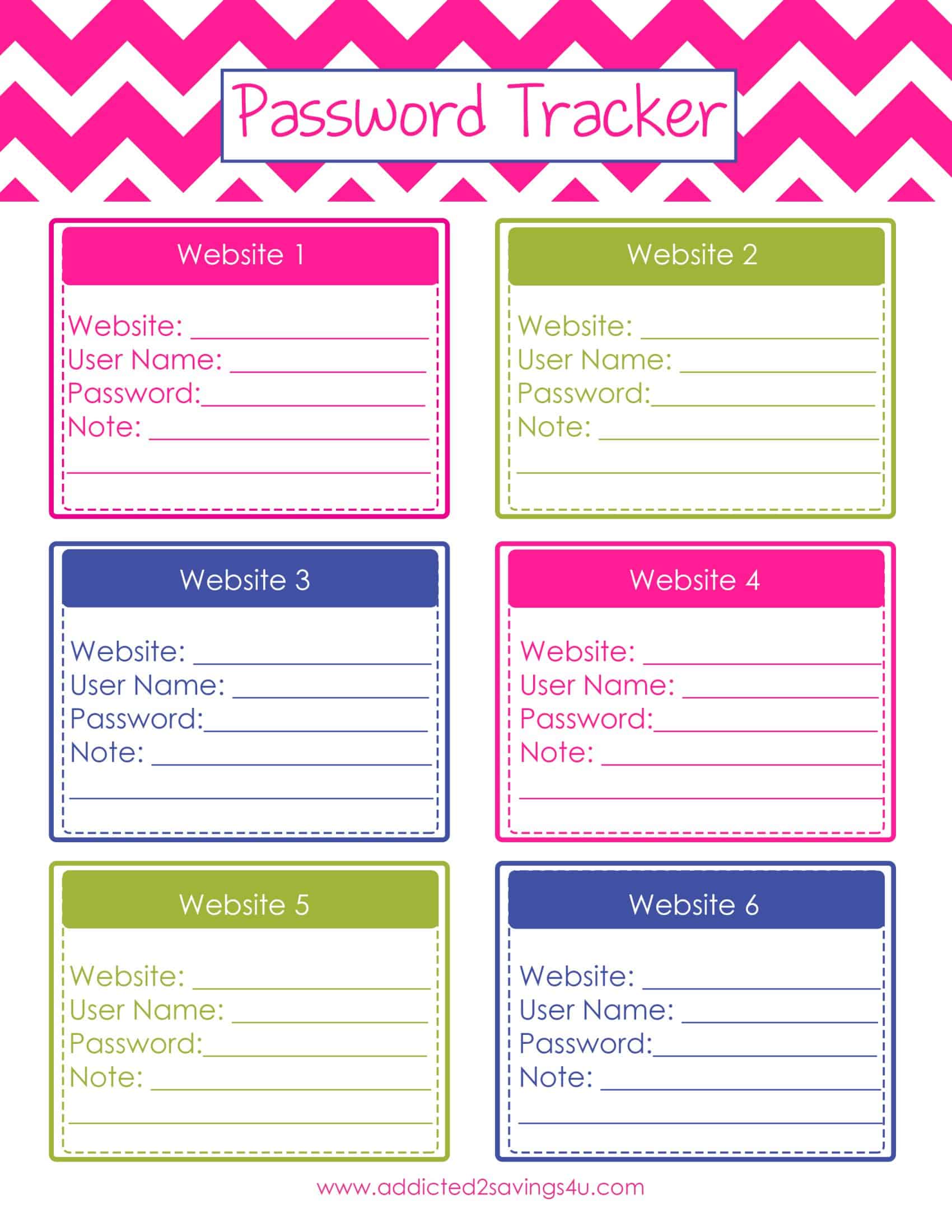 Word Document Password Organizer Word Document Password Organizer