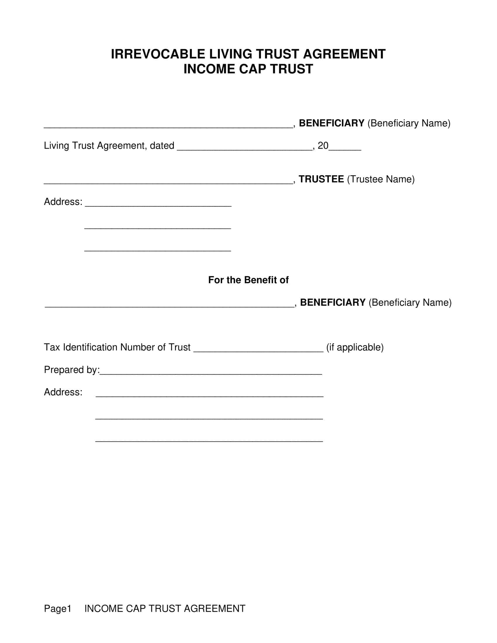 Free Living Trust Template Prntbl concejomunicipaldechinu gov co