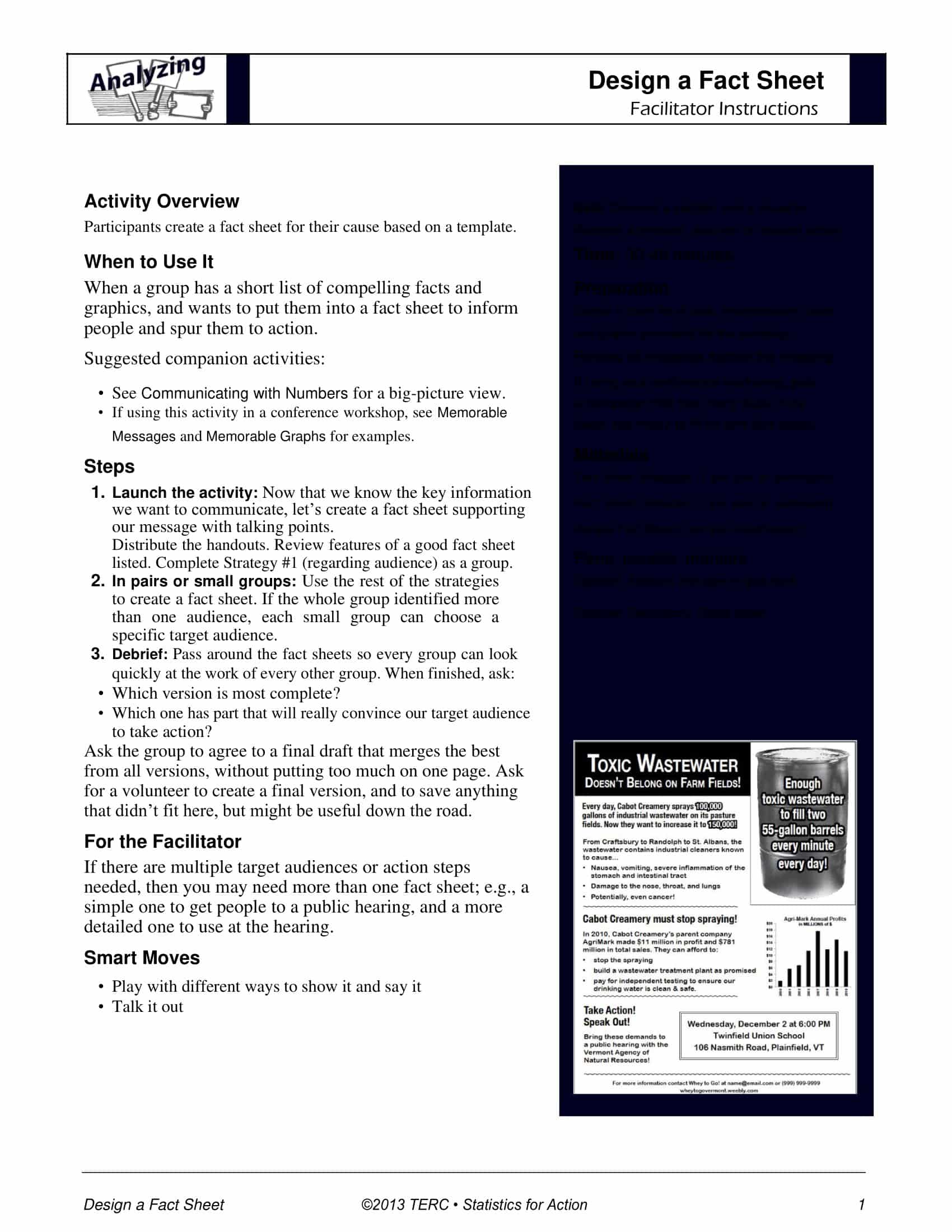 Word Download Fact Sheet Template Word Download Fact Sheet Template