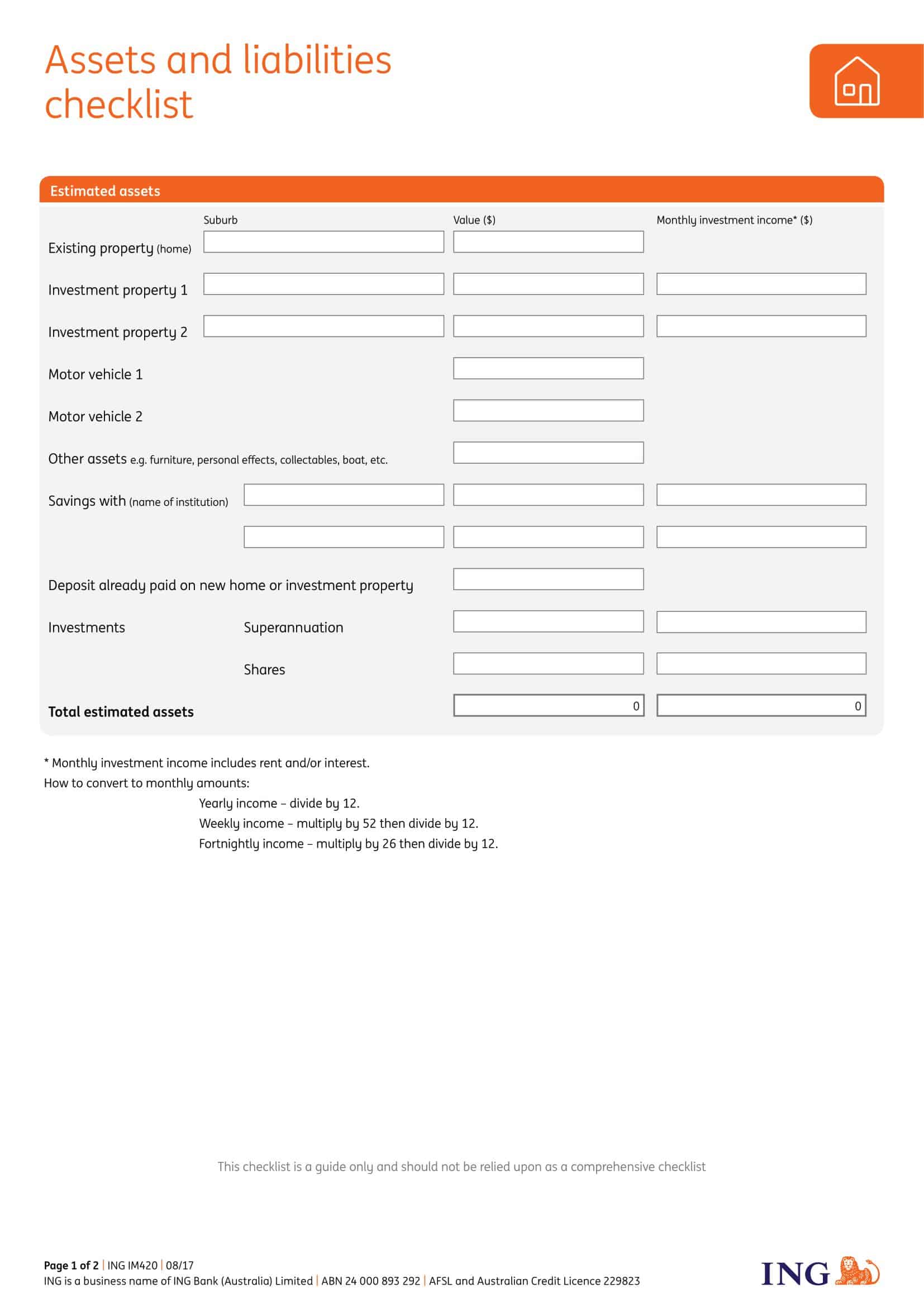 Word Editable Asset List Word Editable Asset List