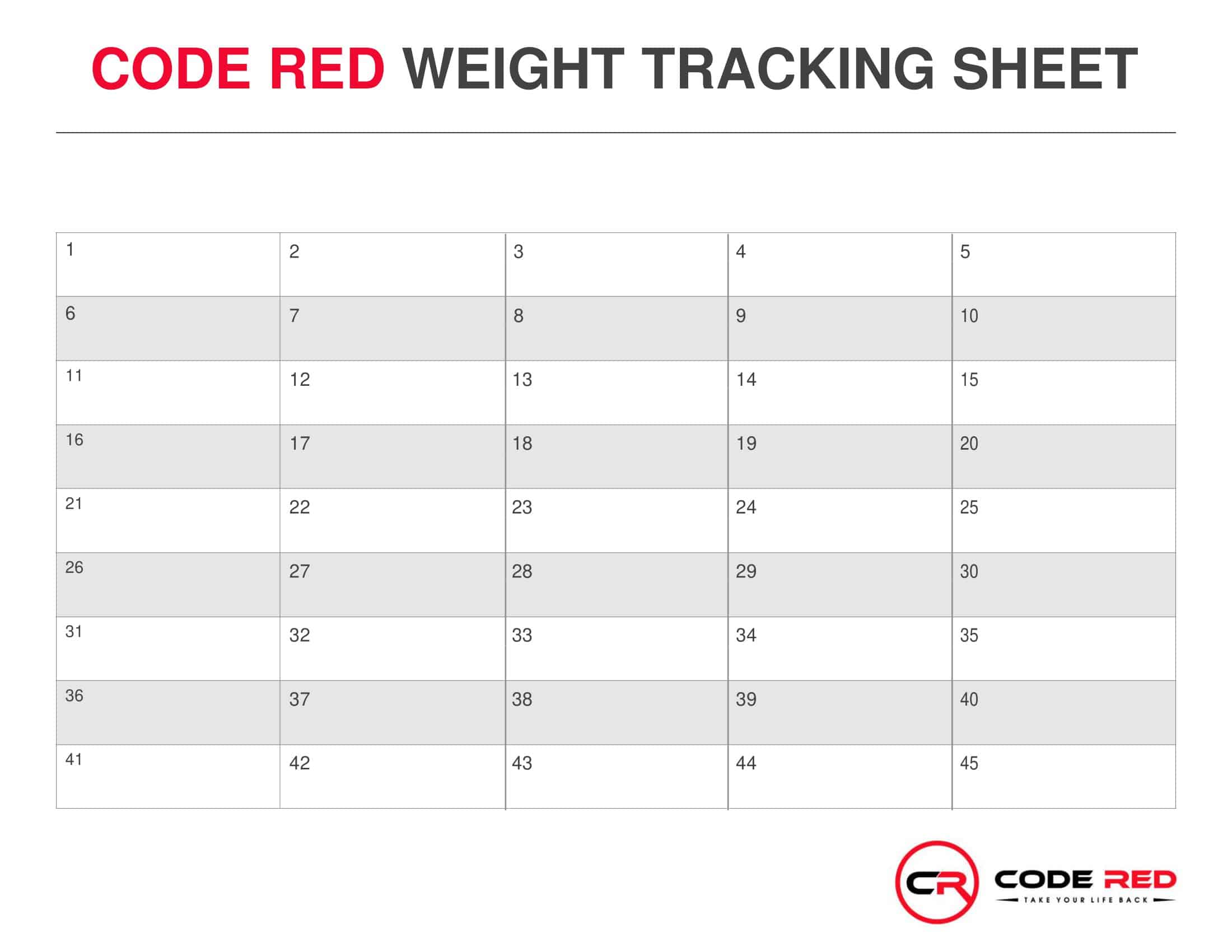 Word Format Weight Loss Tracker Word Format Weight Loss Tracker
