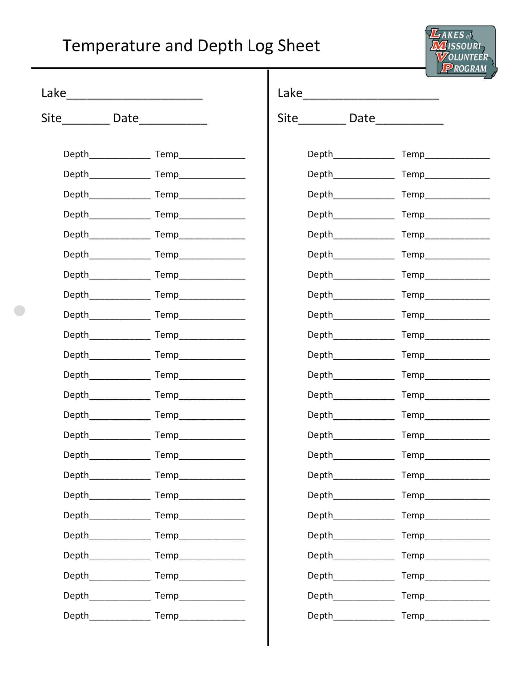 Word Temperature Log Template Word Temperature Log Template