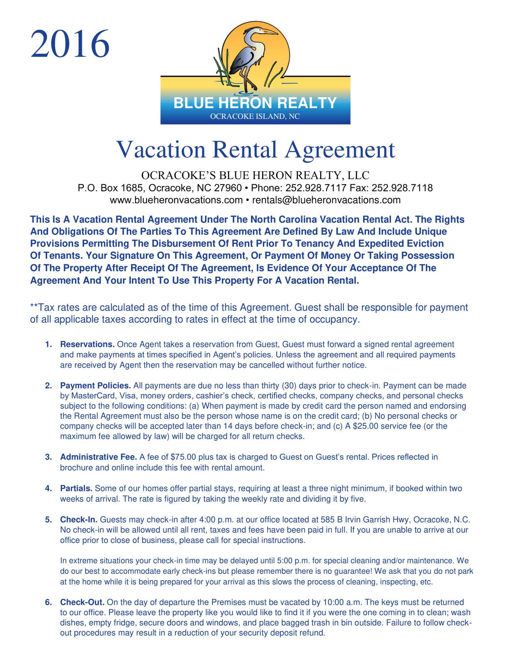 Word Vacation Rental Agreement Word Vacation Rental Agreement