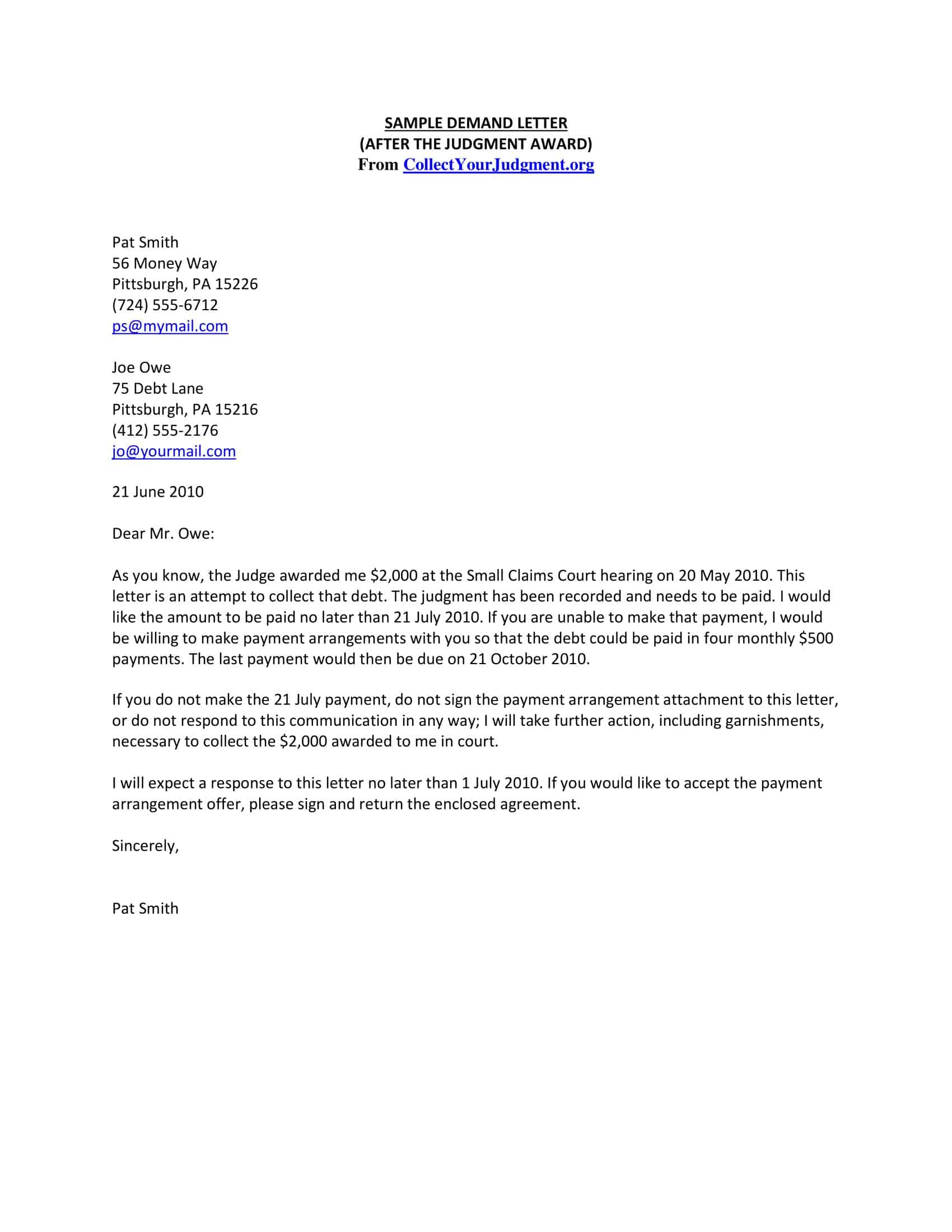 Free Printable Demand Letter Template Assert Your Legal Rights  Free Printable Demand Letter Template Assert Your Legal Rights
