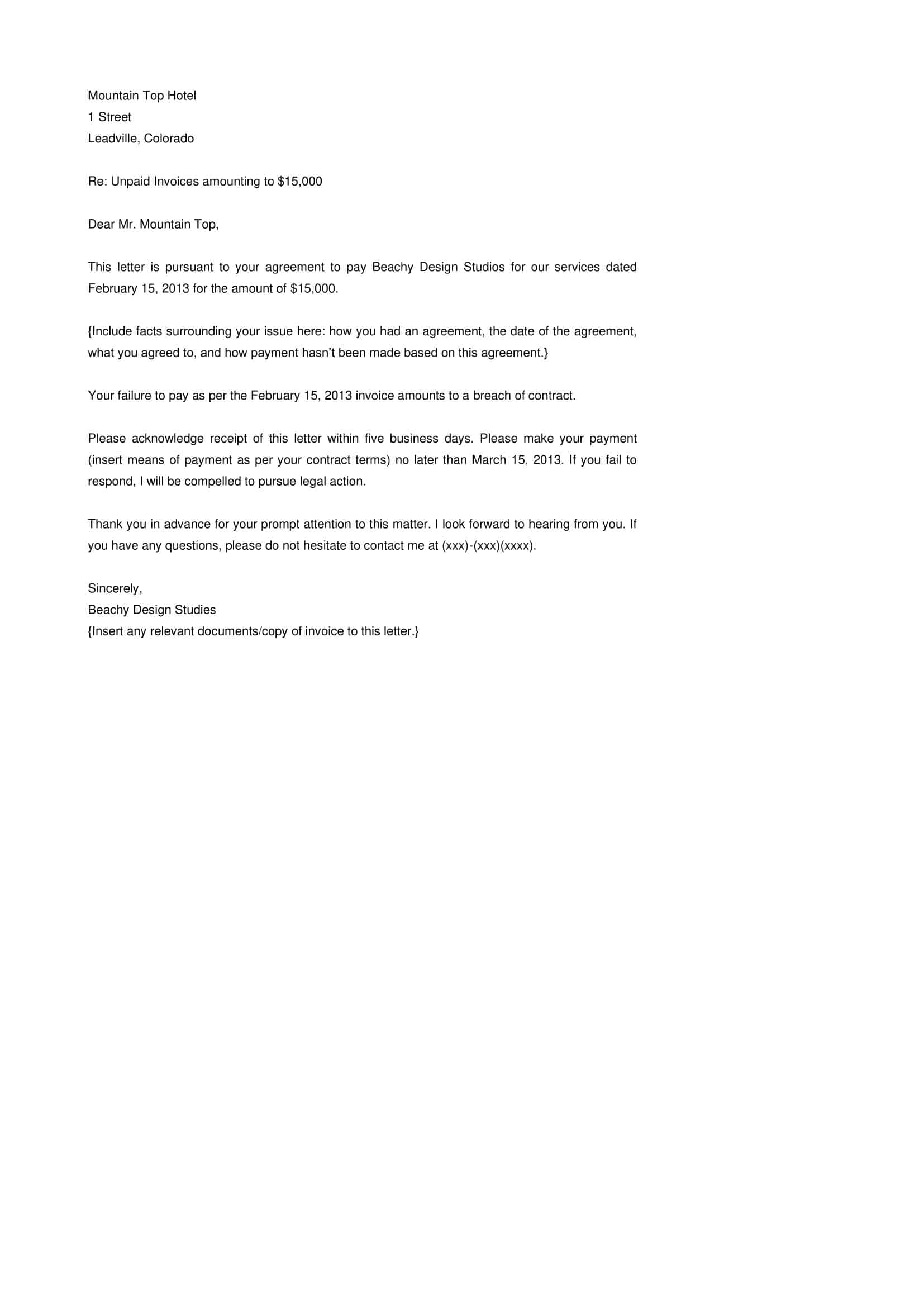 examples of demand letter examples of demand letter