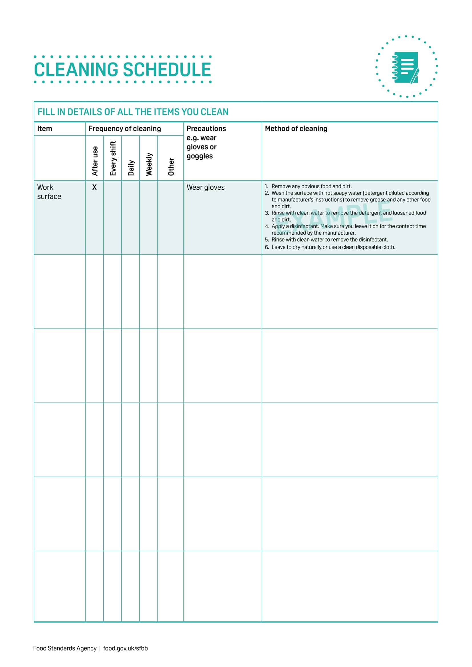 free daily cleaning schedule free daily cleaning schedule