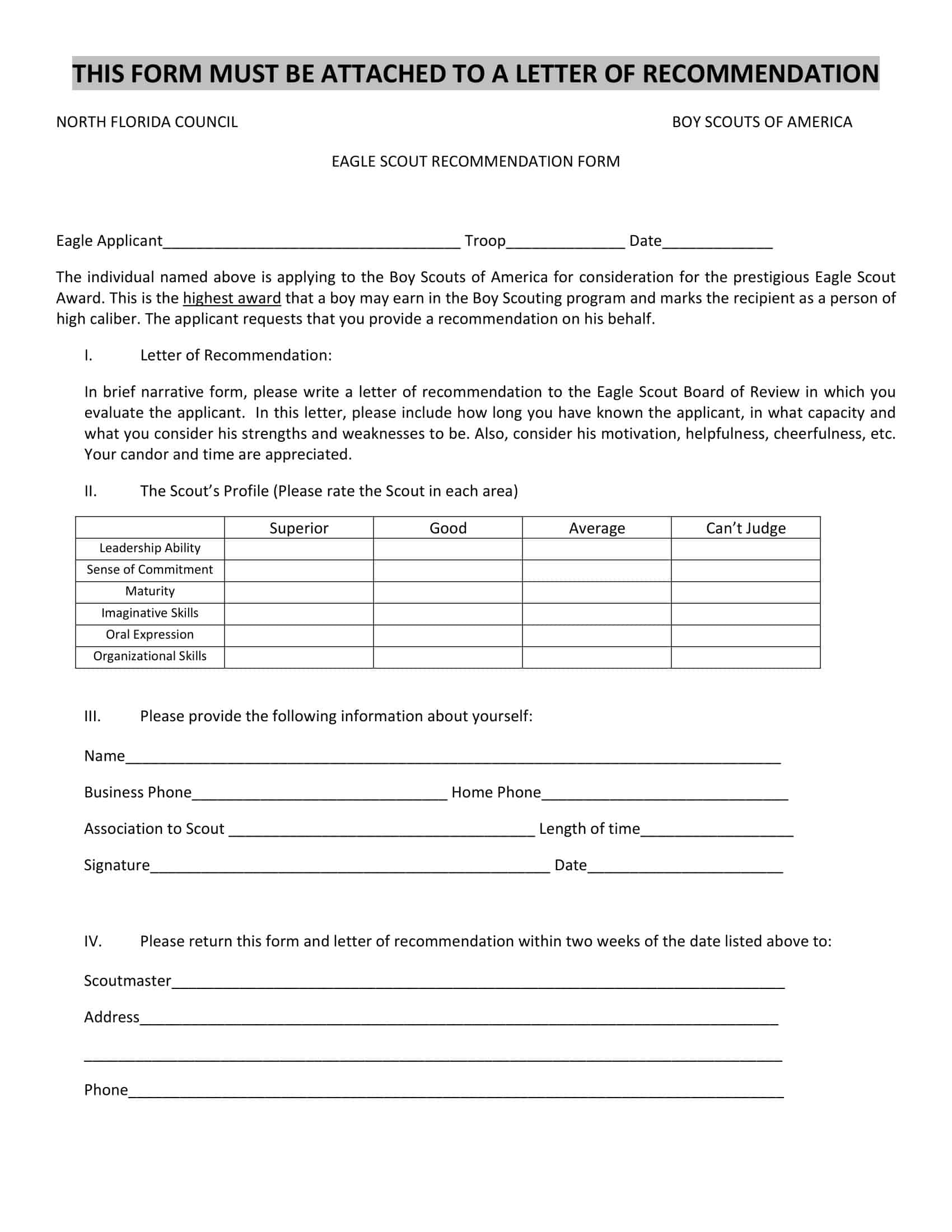 Accessible Free Eagle Scout Recommendation Letter Accessible Free Eagle Scout Recommendation Letter