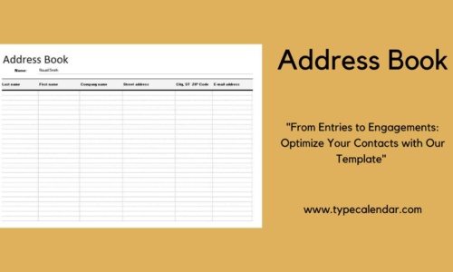 Free Printable Address Book Templates [PDF, Excel, Word]