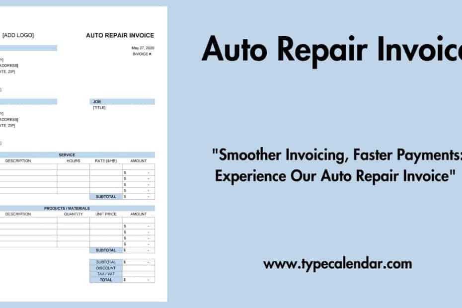 Auto Repair Invoice