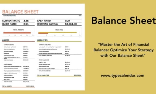 Free Printable Balance Sheet Templates [Excel, Word, PDF]
