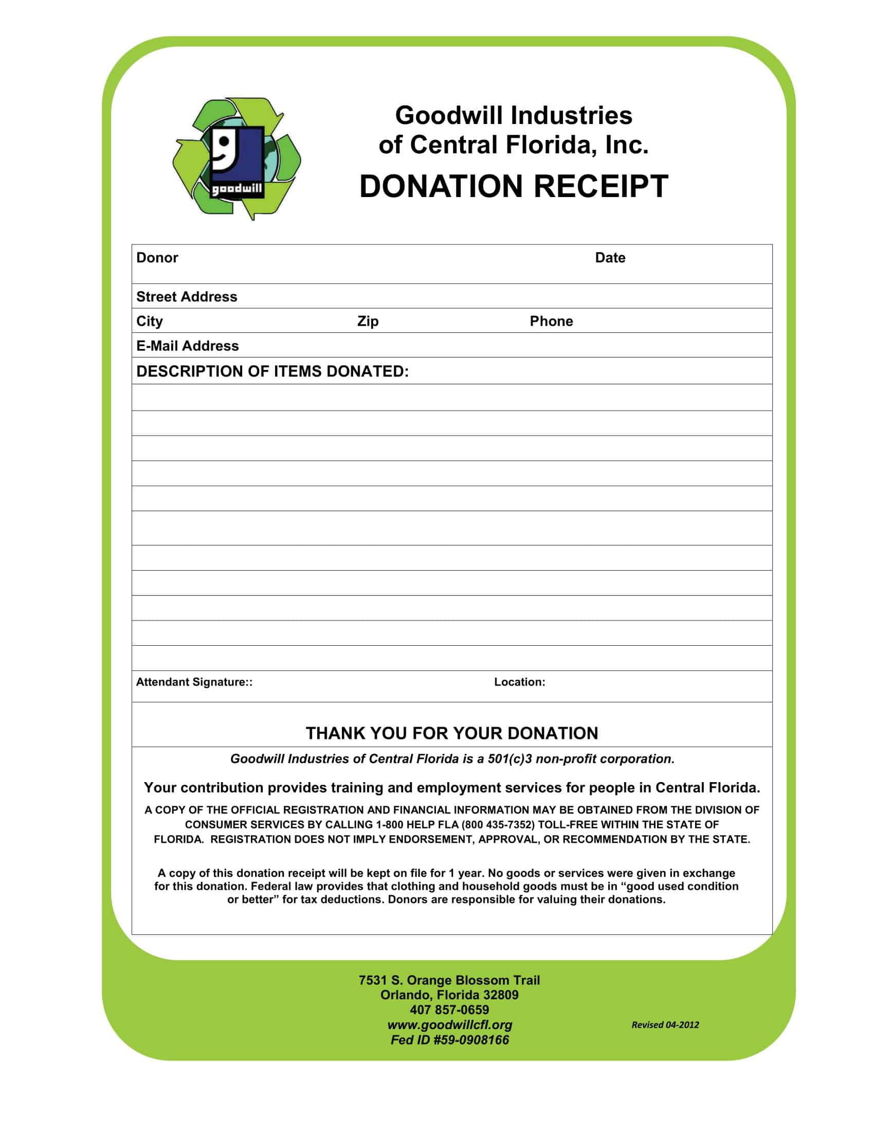 Free Printable Donation Receipt Templates [PDF, Word, Excel]