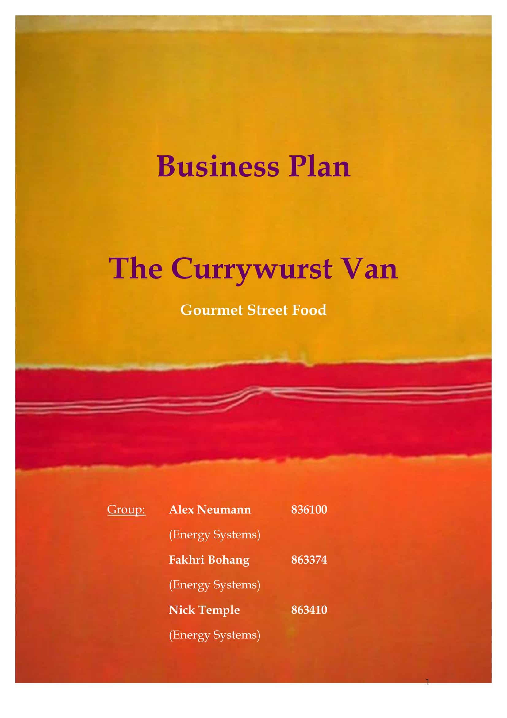 Blank Food Truck Business Plan PDF Blank Food Truck Business Plan PDF