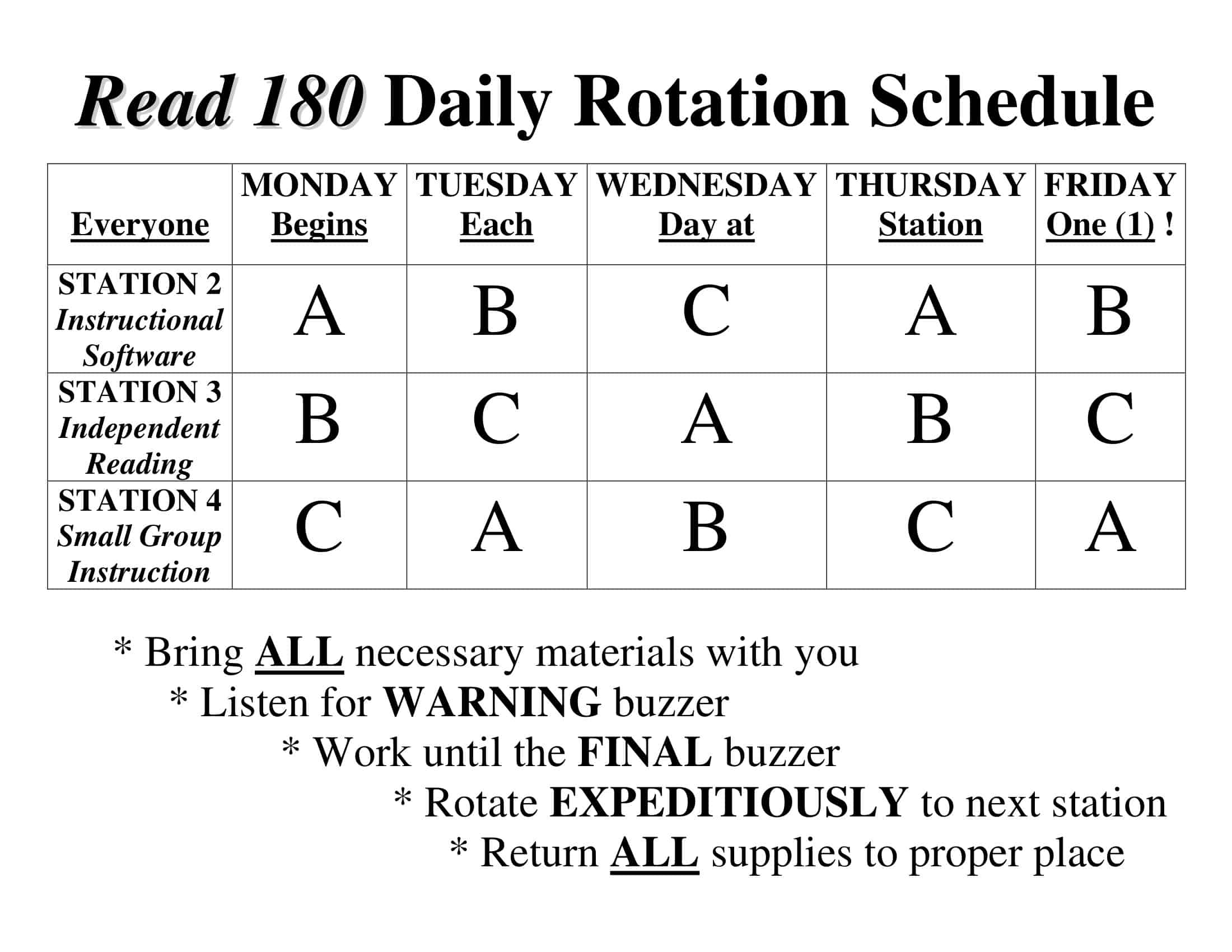Free Printable Rotating Schedule Templates Word Excel Free Printable Rotating Schedule Templates Word Excel