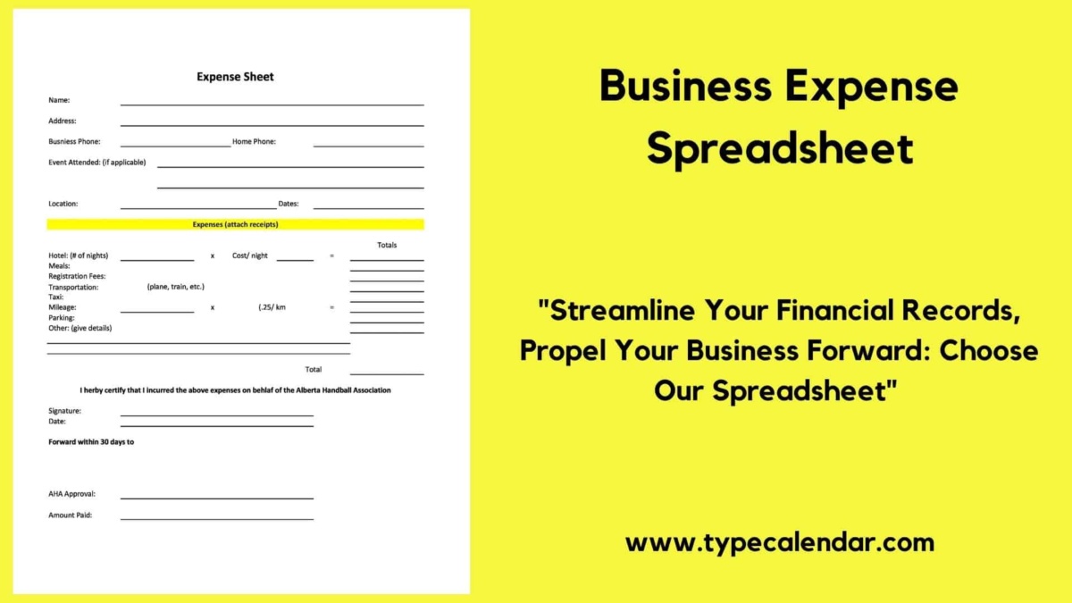 Free Printable Business Expense Spreadsheet Templates [PDF, Word, Excel]