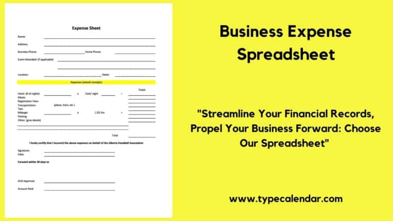 Free Printable Business Expense Spreadsheet Templates [PDF, Word, Excel]