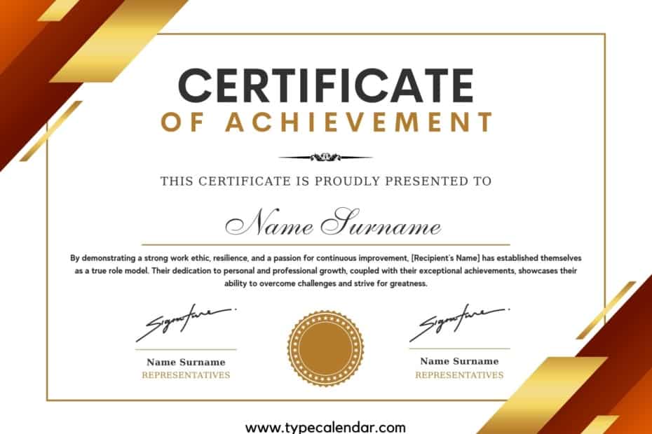 Certificate of Achievement