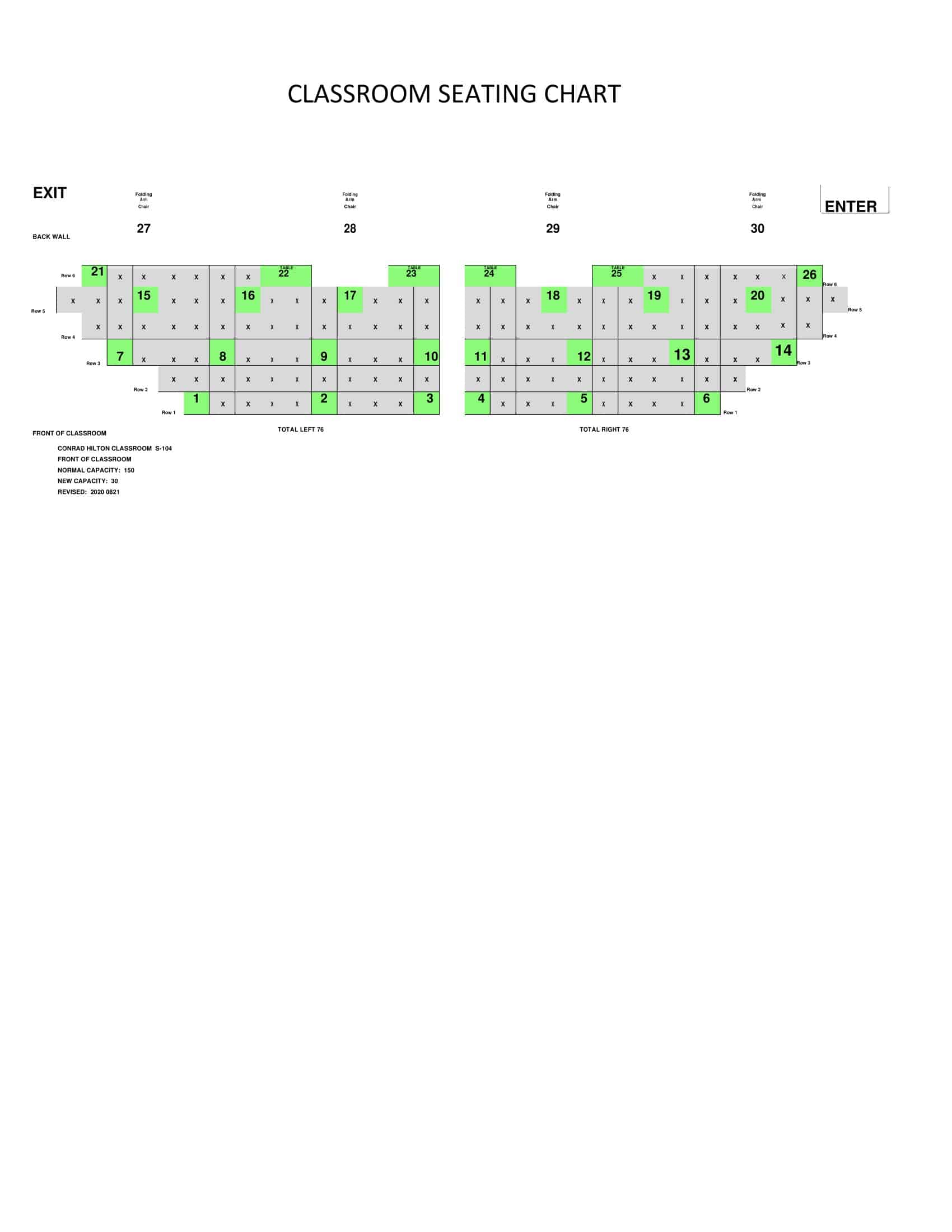 Free Printable Classroom Seating Chart Templates [PDF, Word, Excel]