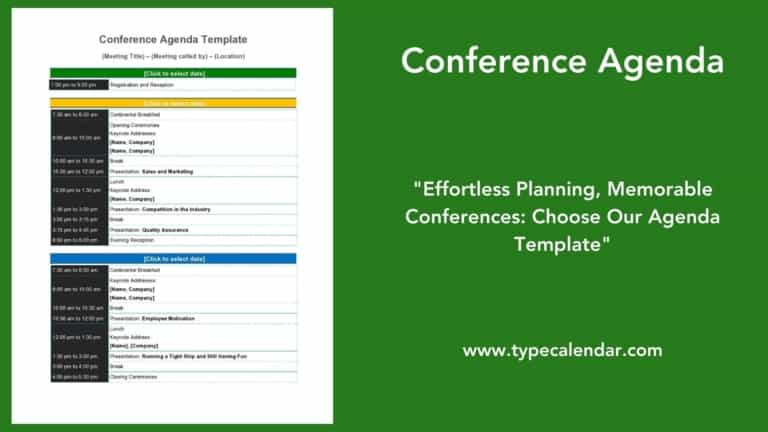 Free Printable Conference Agenda Templates [Word, Excel, PPT] 1, 2, 3 Day