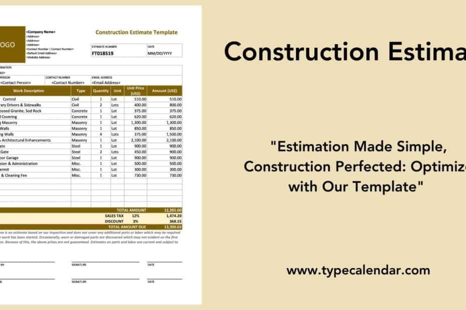 Construction Estimate