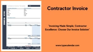 Free Printable Contractor Invoice Templates [PDF, Word, Excel] + Download