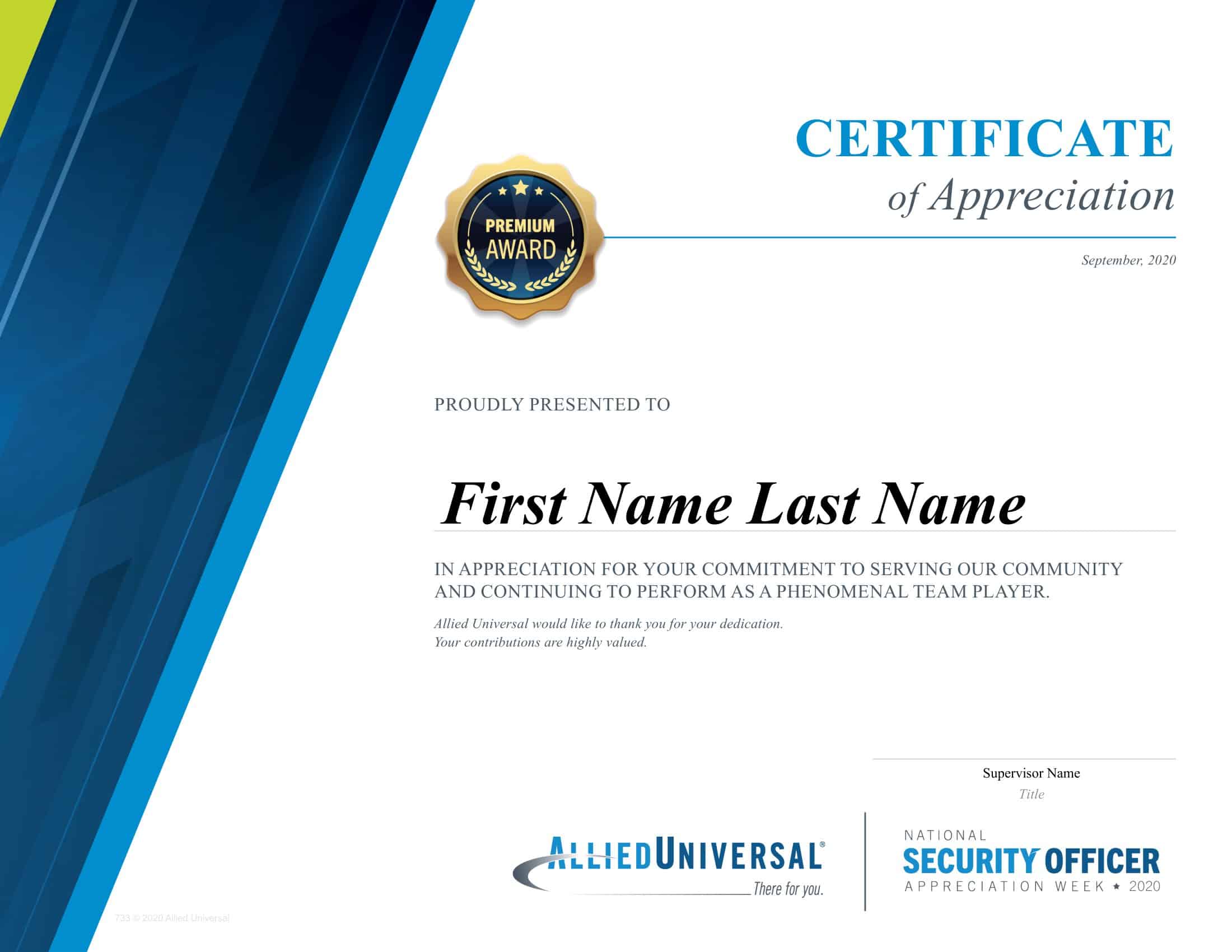 Employee of the Month Certificate Template Employee of the Month Certificate Template