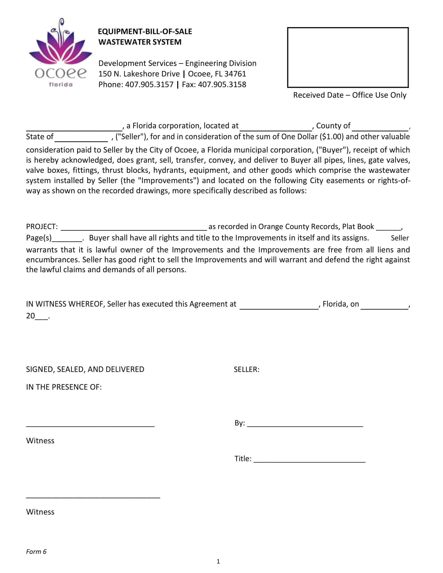 Equipment Bill of Sale Template Word Equipment Bill of Sale Template Word