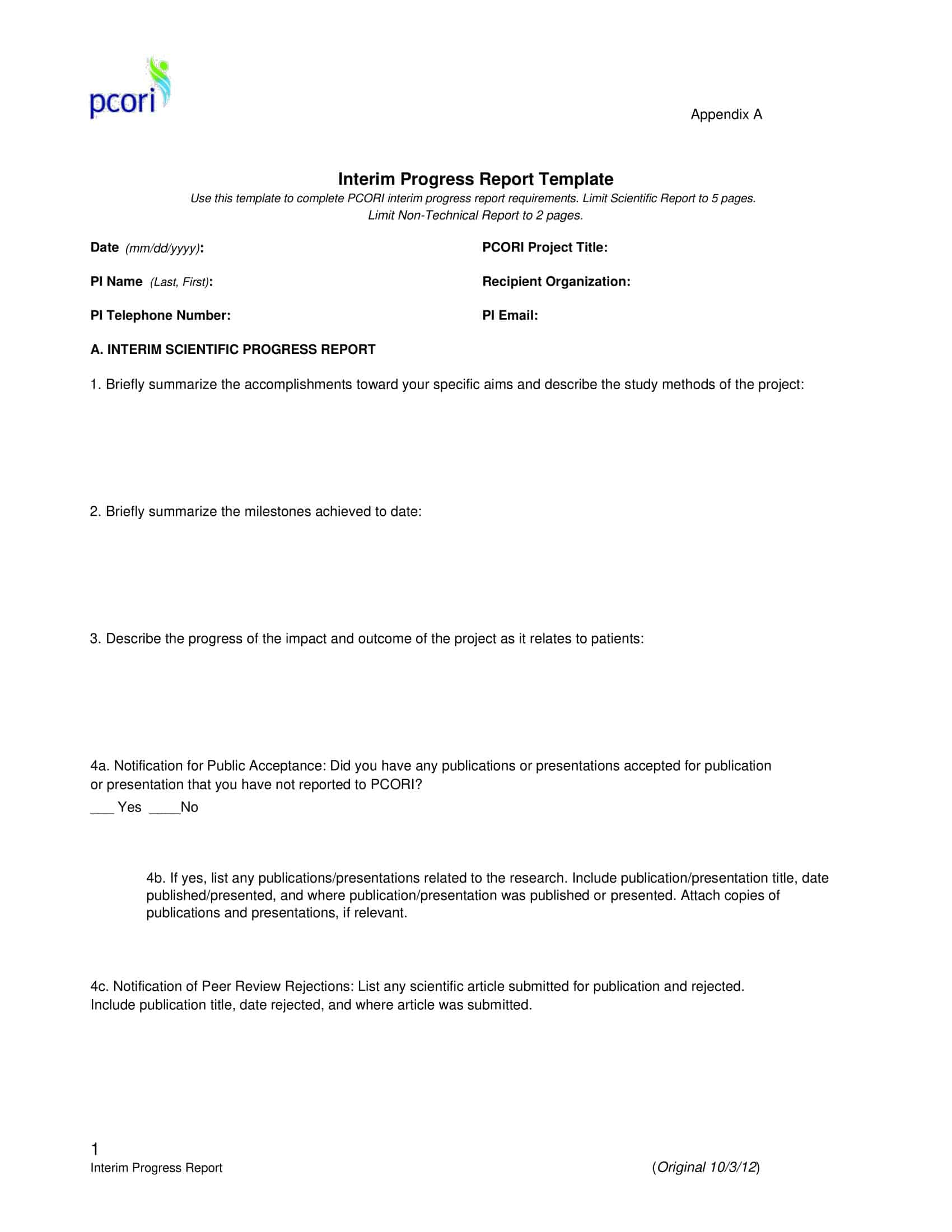 Free Printable Progress Report Templates [Word, Excel, PDF]