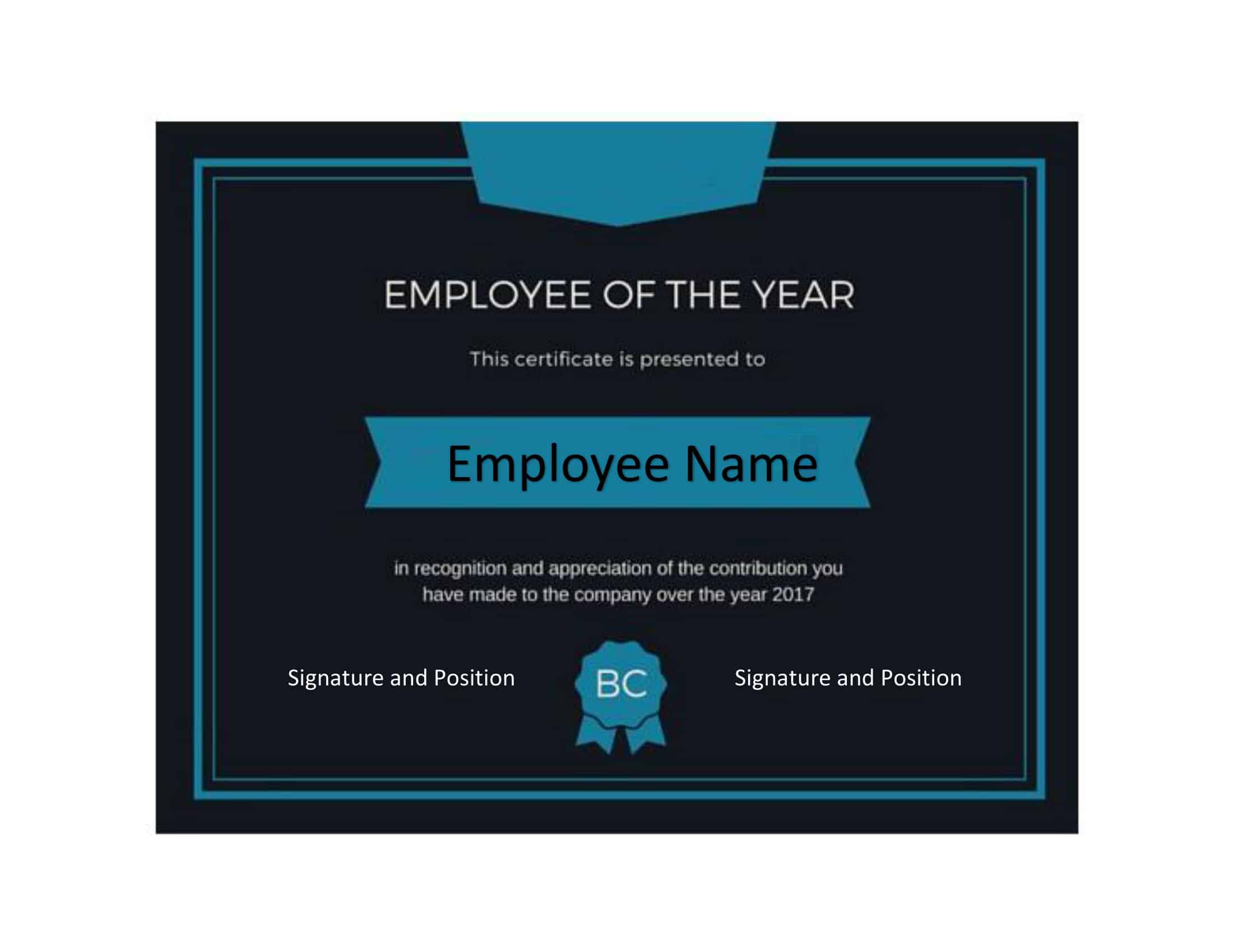 Fillable PDF Employee of the Month Certificate Fillable PDF Employee of the Month Certificate