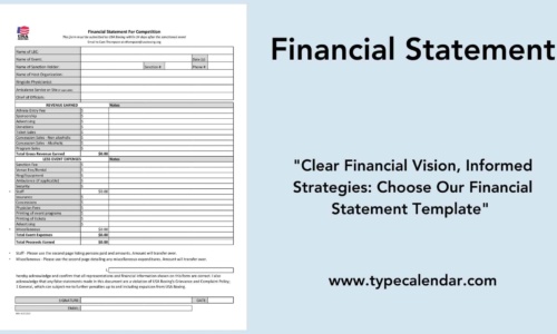 Free Printable Financial Statement Templates [PDF, Word, Excel]