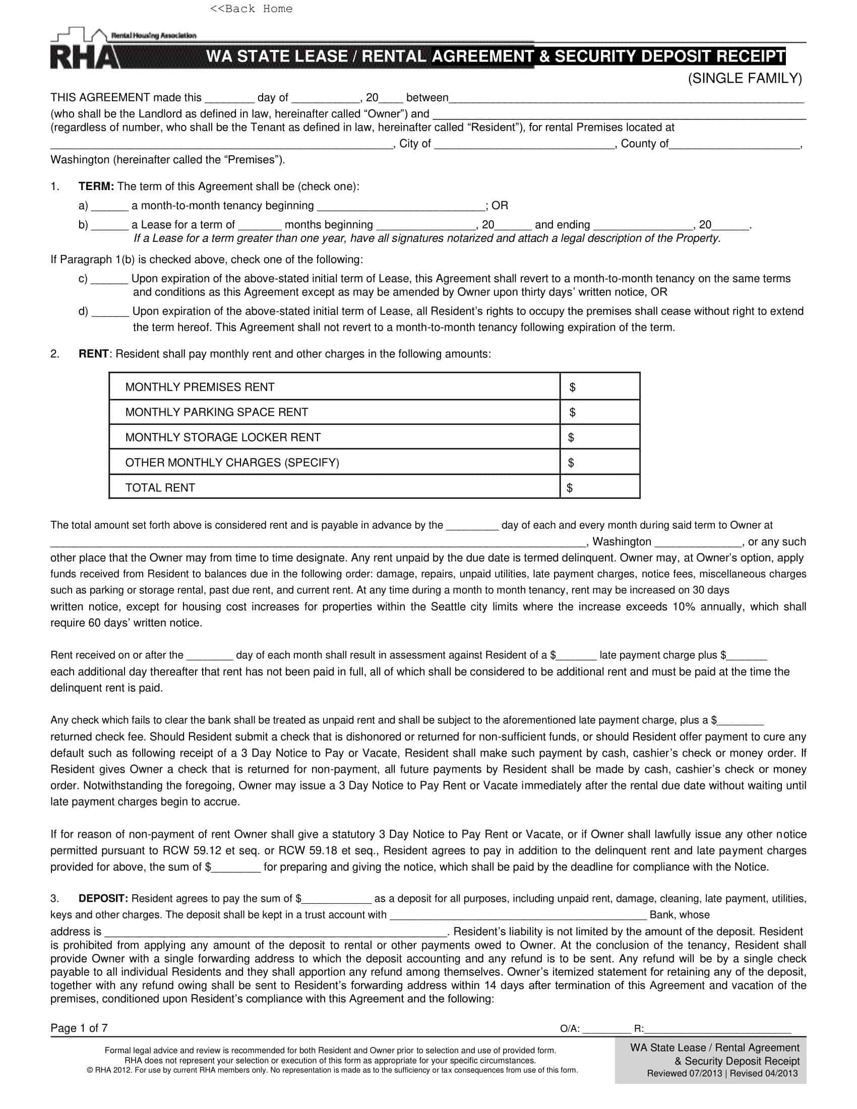 Free Blank Security Deposit Receipt Download Free Blank Security Deposit Receipt Download