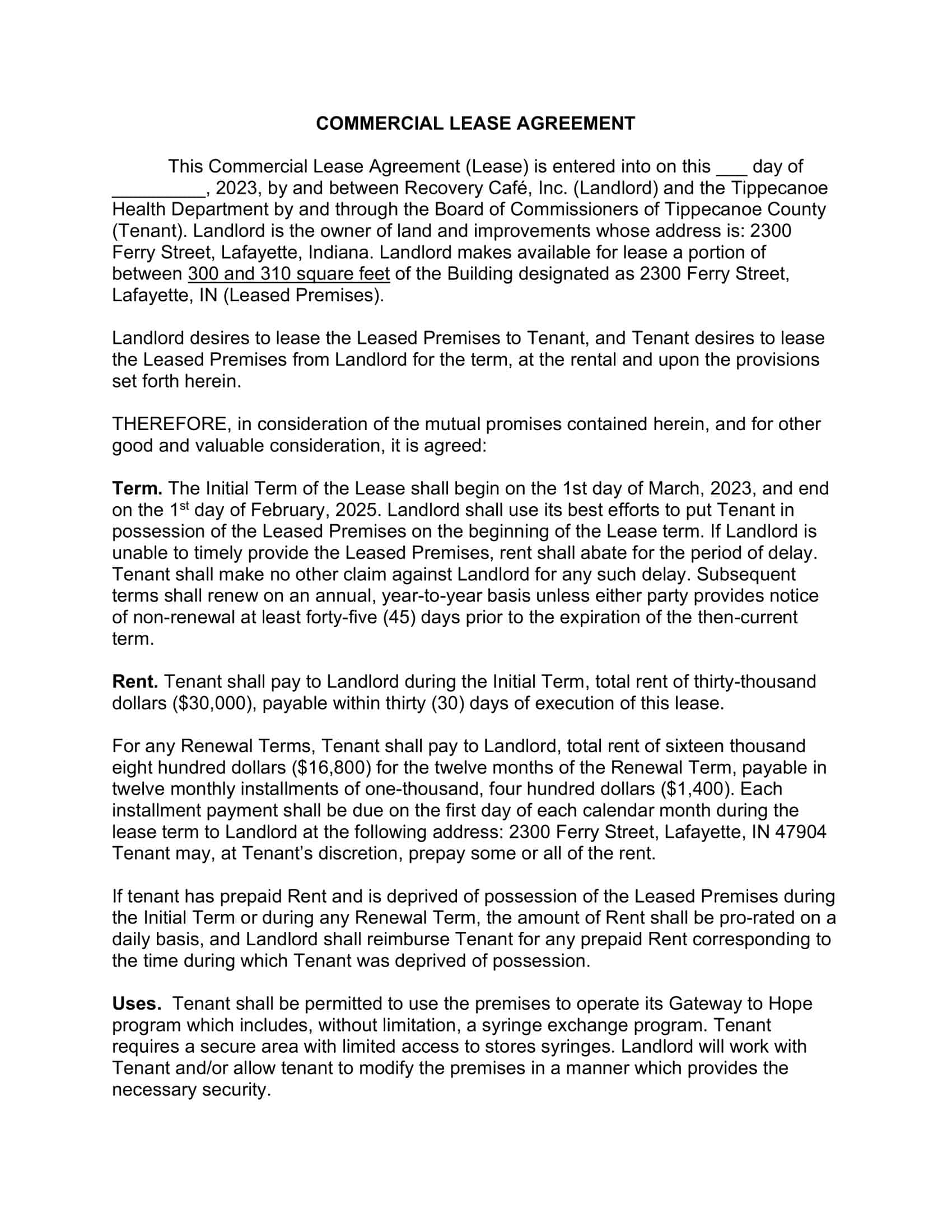 Free One Page Rental Agreement Free One Page Rental Agreement