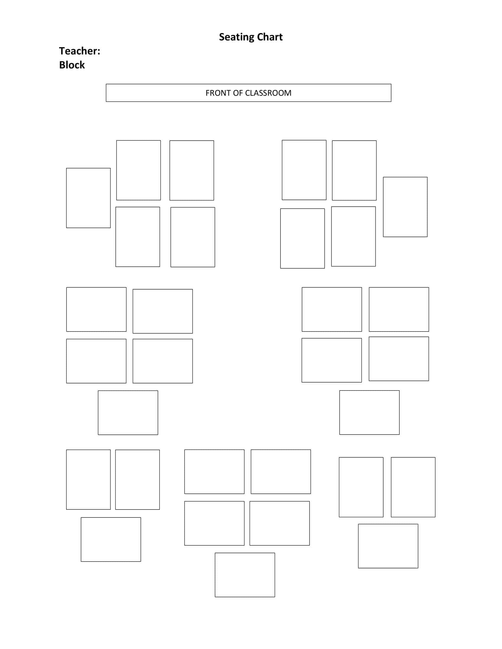 Seating Charts Printable Seating Charts Printable