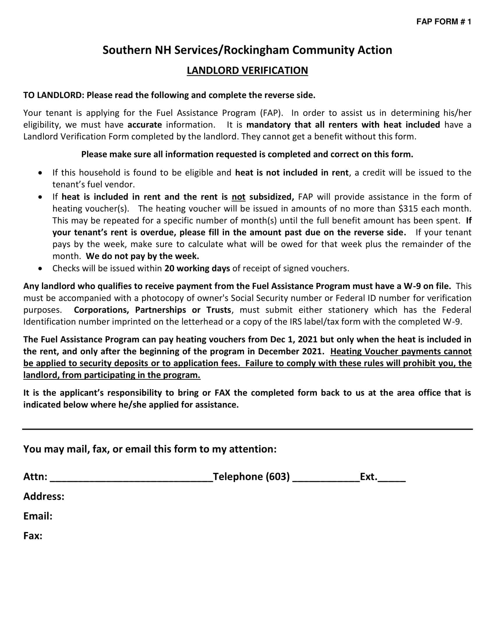 Free Rental Verification Form Free Rental Verification Form