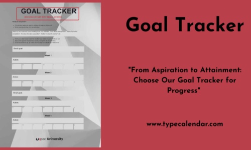 Free Printable Goal Tracker Templates [Excel, PDF, Word]