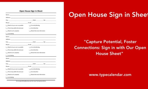 Free Printable Open House Sign in Sheet Templates [Word, PDF]