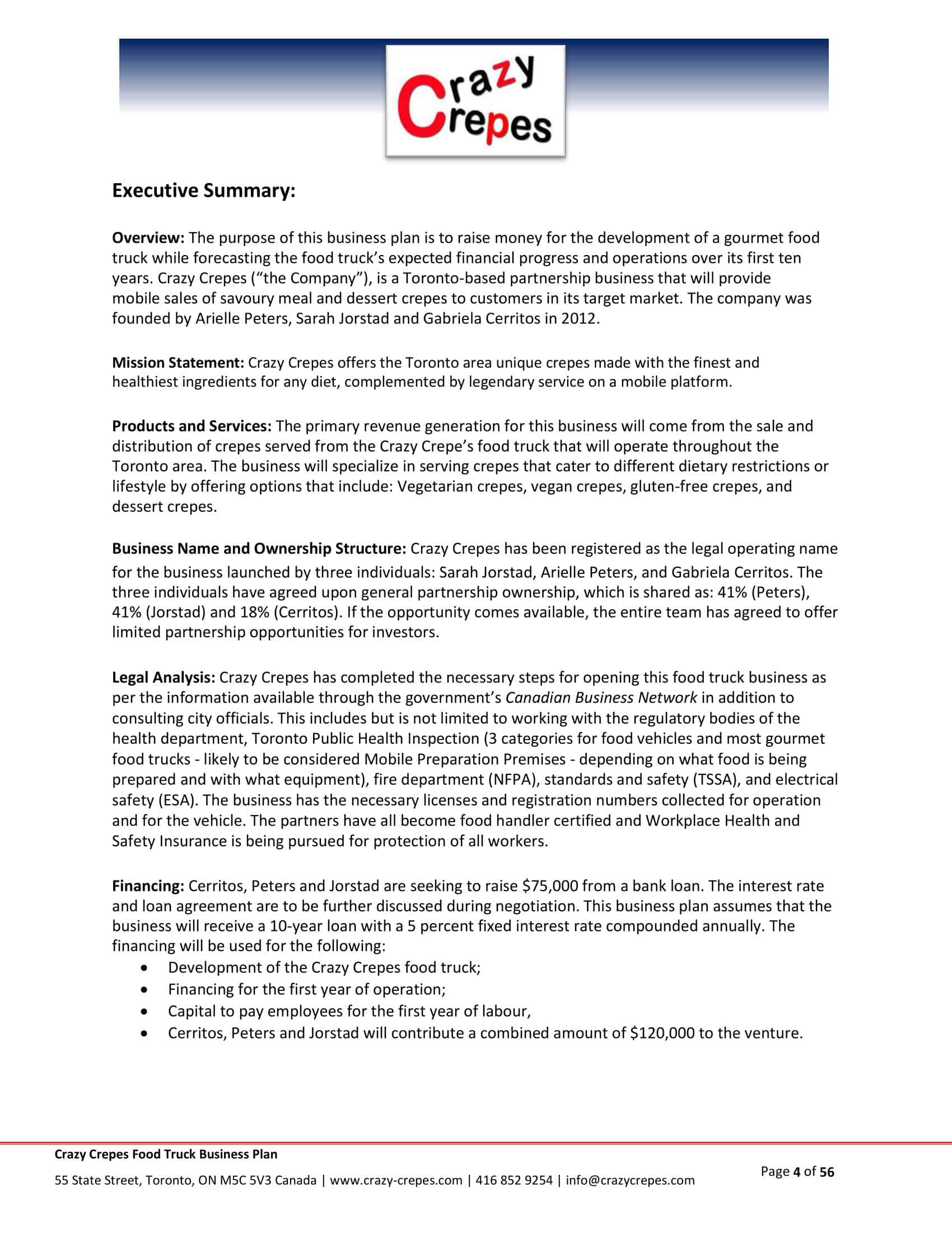 PDF Food Truck Business Plan Sample PDF Food Truck Business Plan Sample