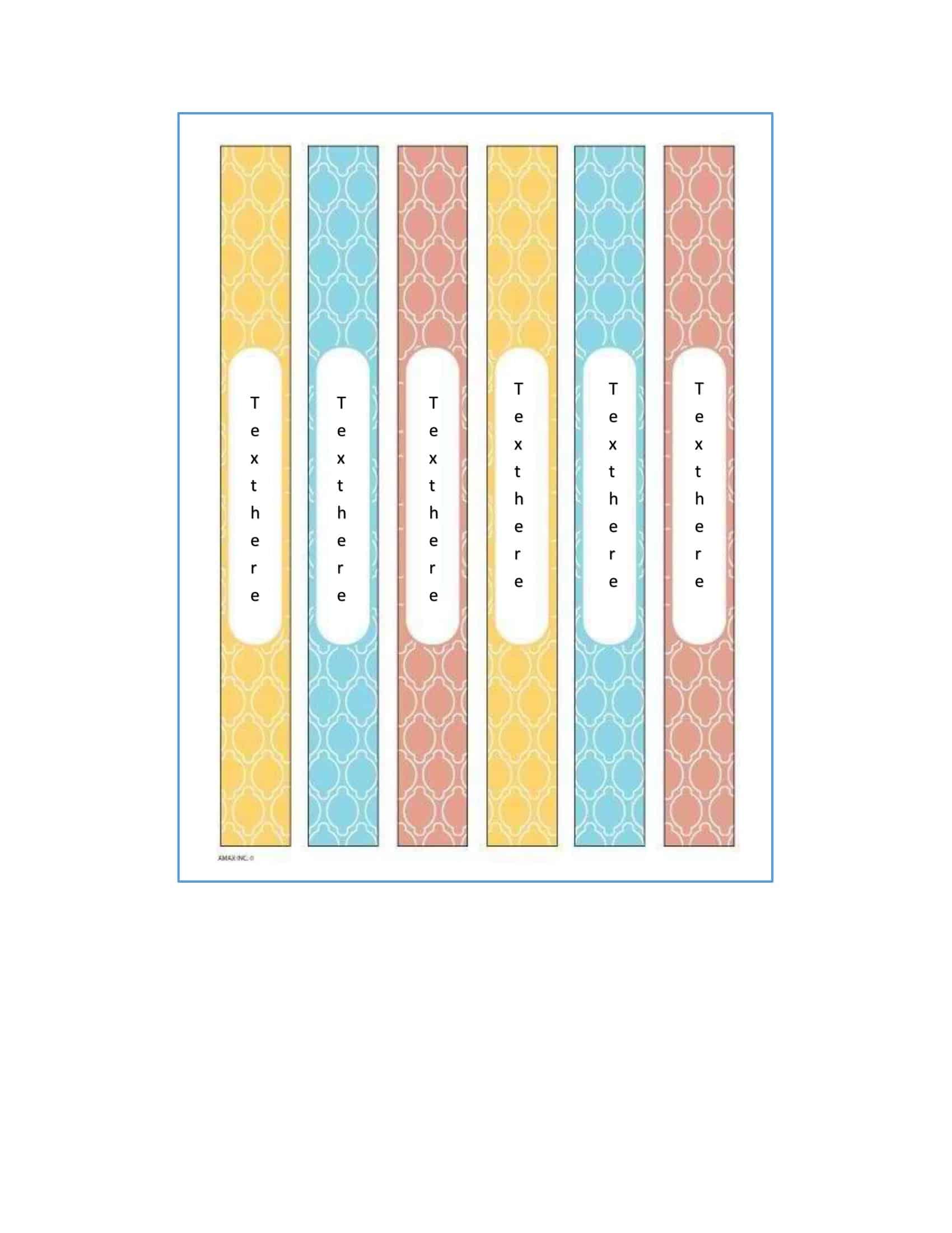 Printable Binder Labels
